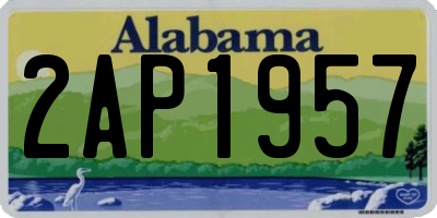 AL license plate 2AP1957
