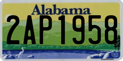 AL license plate 2AP1958