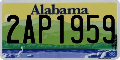 AL license plate 2AP1959
