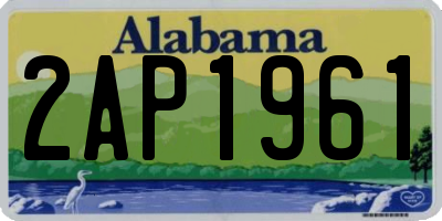 AL license plate 2AP1961