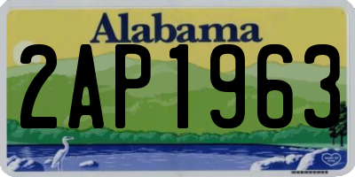 AL license plate 2AP1963