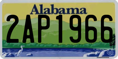 AL license plate 2AP1966