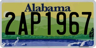 AL license plate 2AP1967