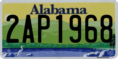 AL license plate 2AP1968