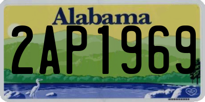 AL license plate 2AP1969