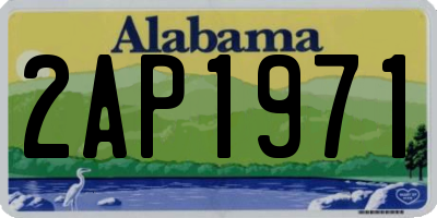 AL license plate 2AP1971