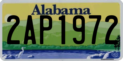 AL license plate 2AP1972