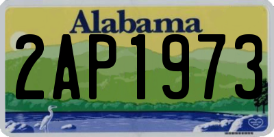 AL license plate 2AP1973