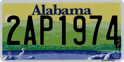 AL license plate 2AP1974