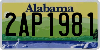 AL license plate 2AP1981