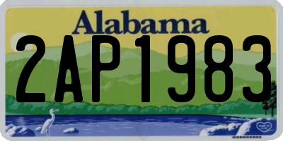 AL license plate 2AP1983