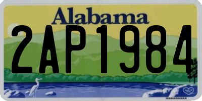 AL license plate 2AP1984