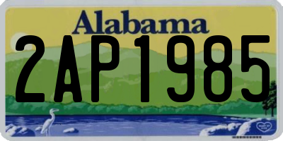 AL license plate 2AP1985