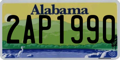 AL license plate 2AP1990