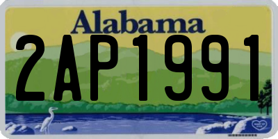 AL license plate 2AP1991