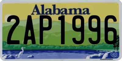 AL license plate 2AP1996