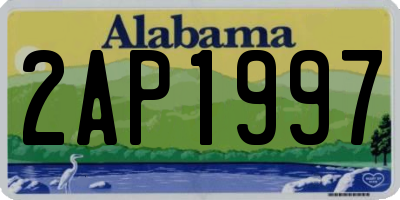 AL license plate 2AP1997