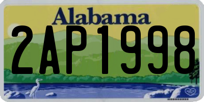AL license plate 2AP1998