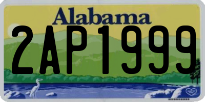 AL license plate 2AP1999