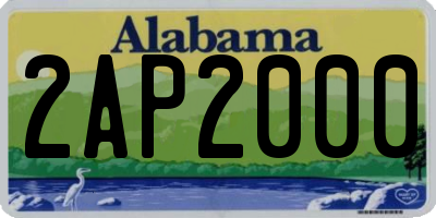 AL license plate 2AP2000