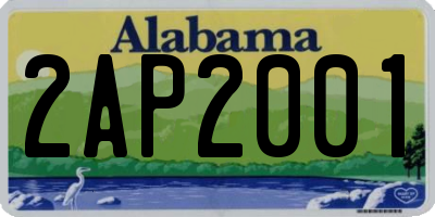 AL license plate 2AP2001