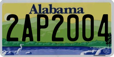AL license plate 2AP2004