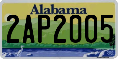 AL license plate 2AP2005