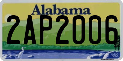 AL license plate 2AP2006