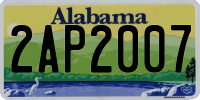 AL license plate 2AP2007