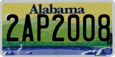 AL license plate 2AP2008