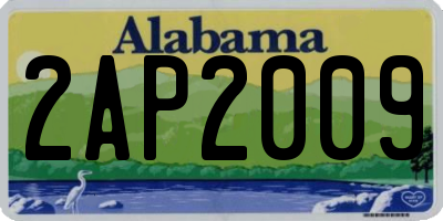 AL license plate 2AP2009