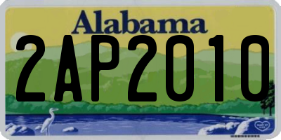 AL license plate 2AP2010