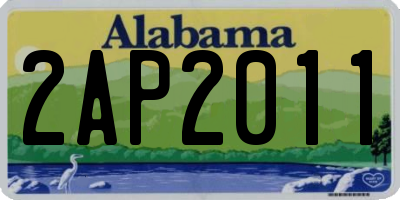 AL license plate 2AP2011