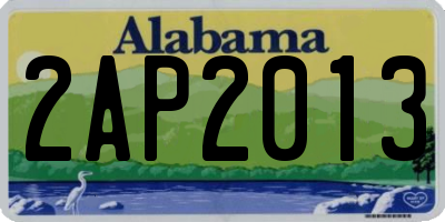 AL license plate 2AP2013
