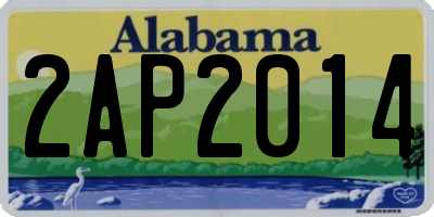 AL license plate 2AP2014