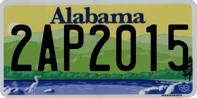 AL license plate 2AP2015