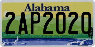 AL license plate 2AP2020