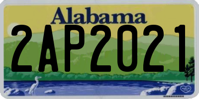 AL license plate 2AP2021