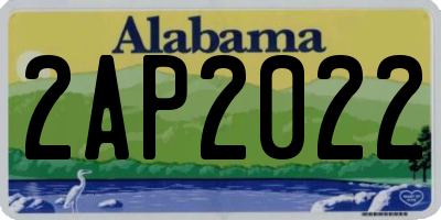 AL license plate 2AP2022