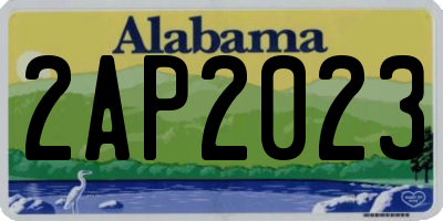 AL license plate 2AP2023