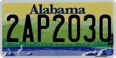 AL license plate 2AP2030
