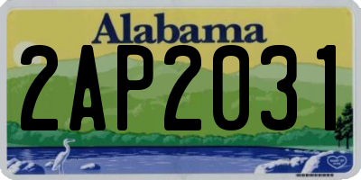AL license plate 2AP2031