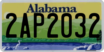 AL license plate 2AP2032