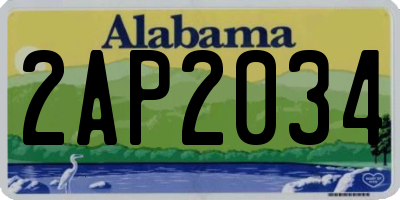 AL license plate 2AP2034