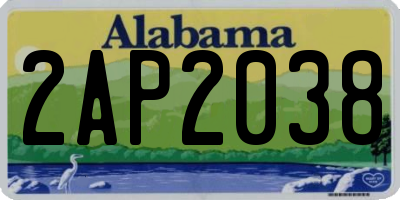 AL license plate 2AP2038