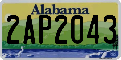 AL license plate 2AP2043