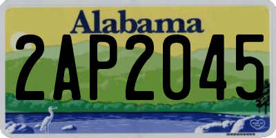 AL license plate 2AP2045