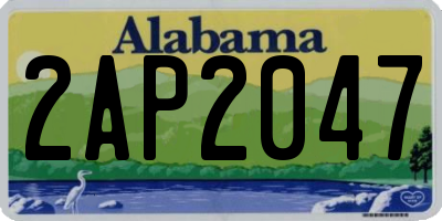 AL license plate 2AP2047