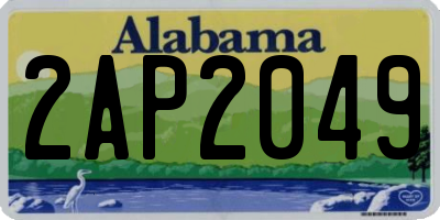 AL license plate 2AP2049