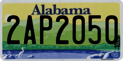 AL license plate 2AP2050